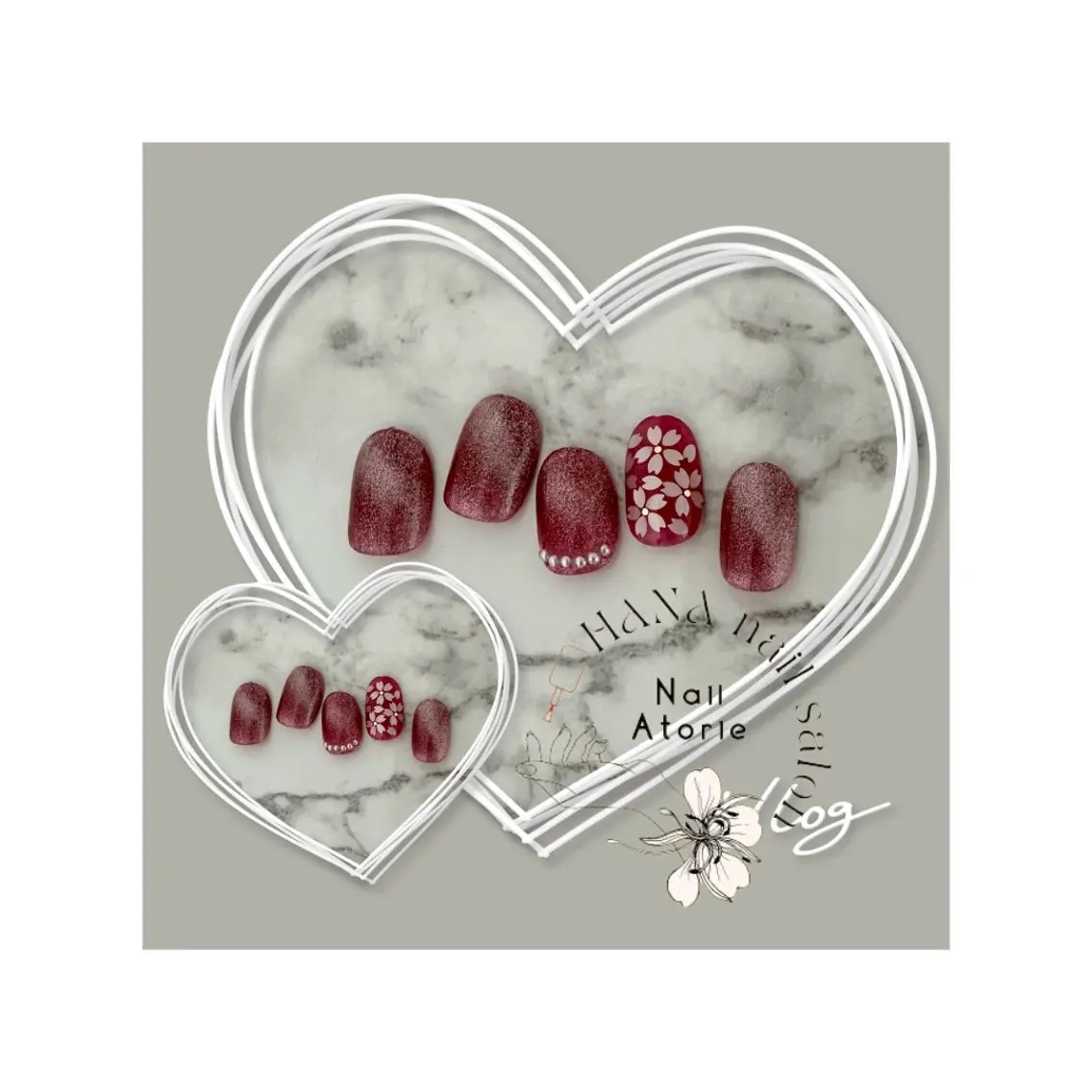 ネイル マグネットネイル 春ネイル HaNA 　nail salonのネイルデザイン