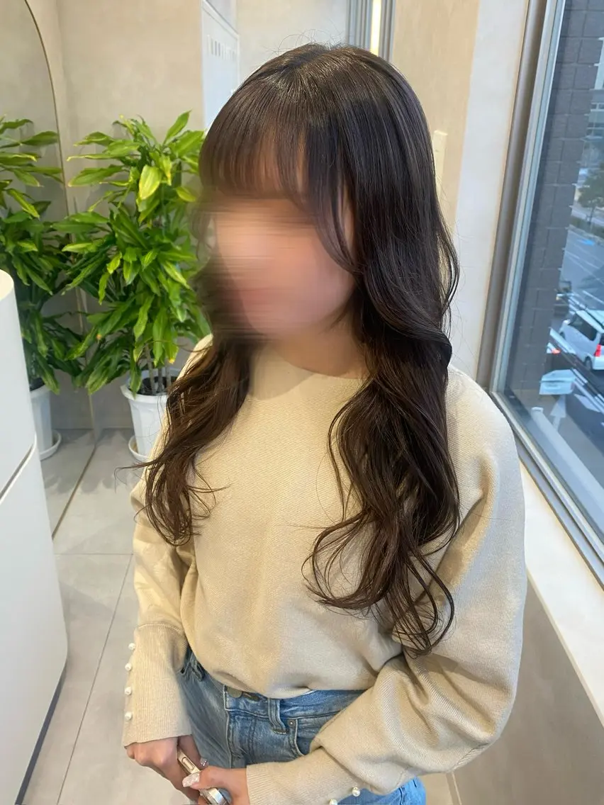 ロング 韓国風ヘア カット ヘアカラー 韓国ヘア・カラー 🩵SHIZUKUのヘアスタイル