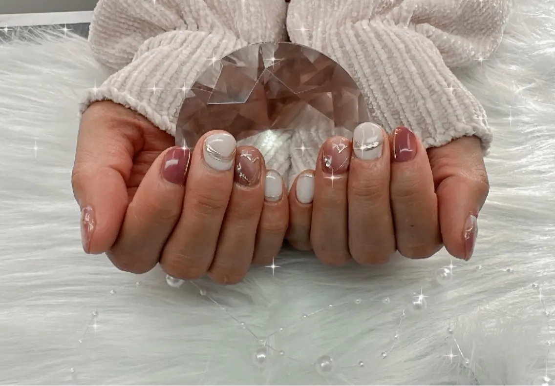 ネイル フットネイル ハート 中西 美羽のネイルデザイン