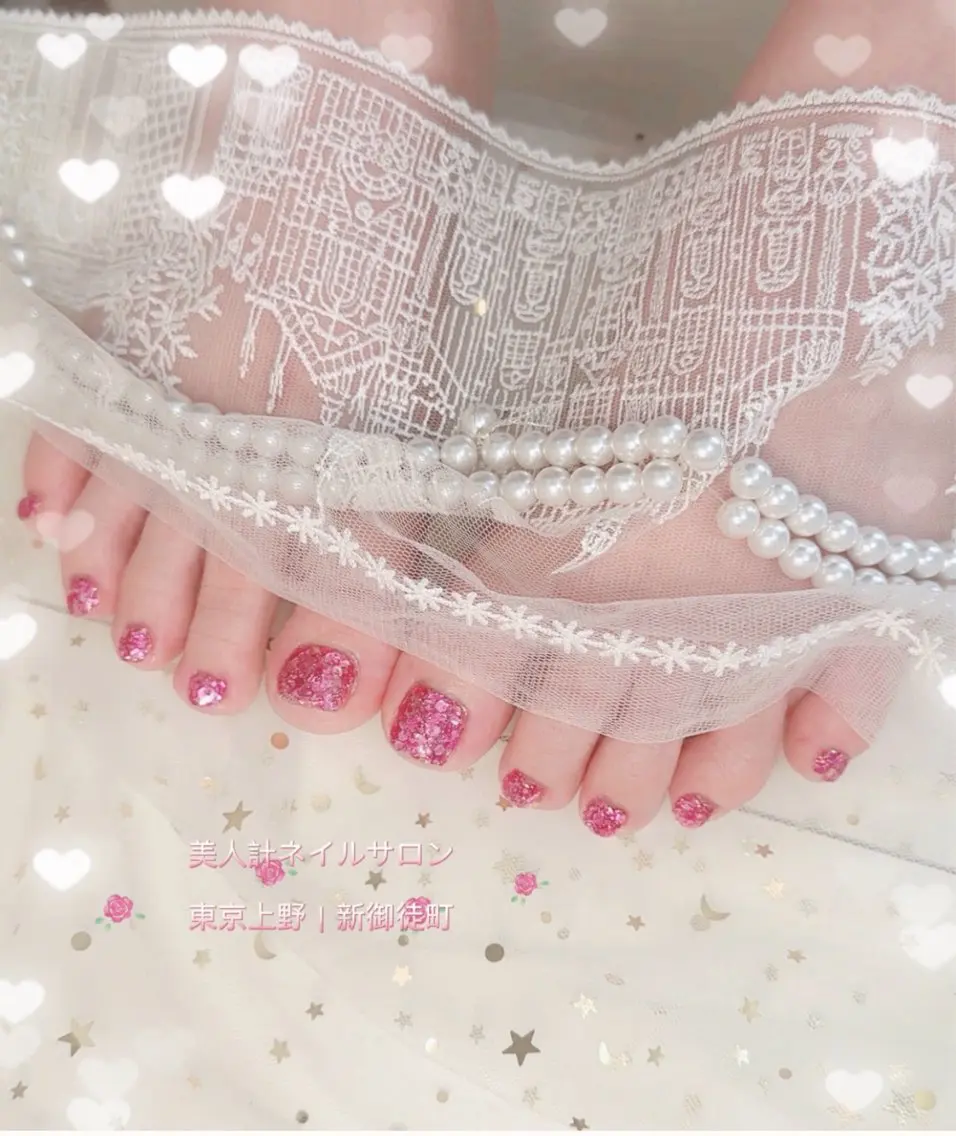 ネイル ホログラムネイル フットネイル 中山 美月のネイルデザイン