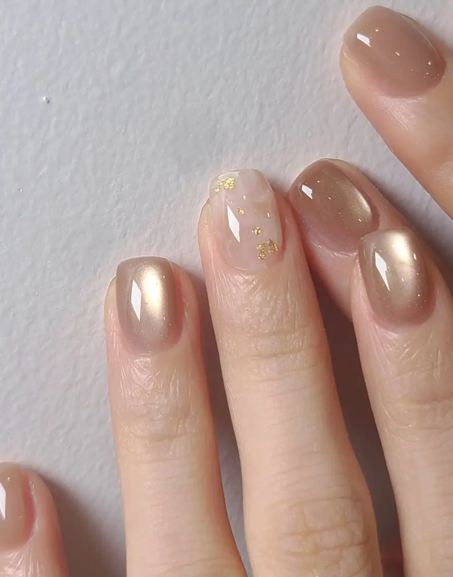 ネイル ミラーネイル シンプルネイル ハンドネイル 大森Maylie Nailのネイルデザイン