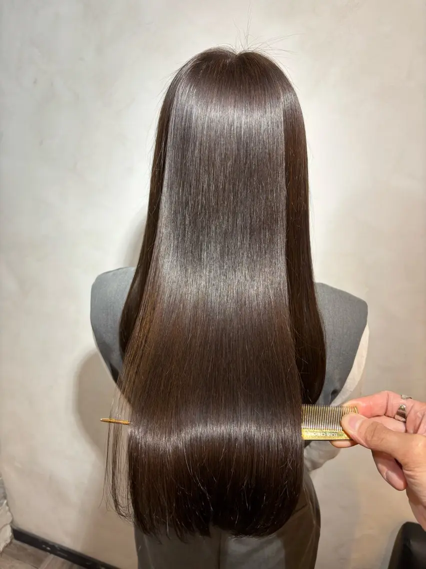 ロング 縮毛矯正 トリートメント ヘッドスパ ヘアセット 美髪矯正 🌈髪質改善 山下のヘアスタイル
