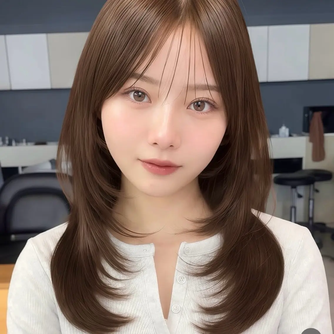 ✨期間限定✨ミディアムハッシュレイヤーカット💓🌈　3cm以上切らせていただける方限定の写真