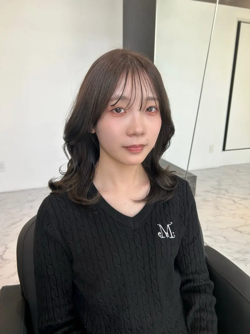 ミディアム カラー カット ヘアカラー パーマ トリートメント ヘッドスパ 片山美穂 心斎橋・なんばのヘアスタイル
