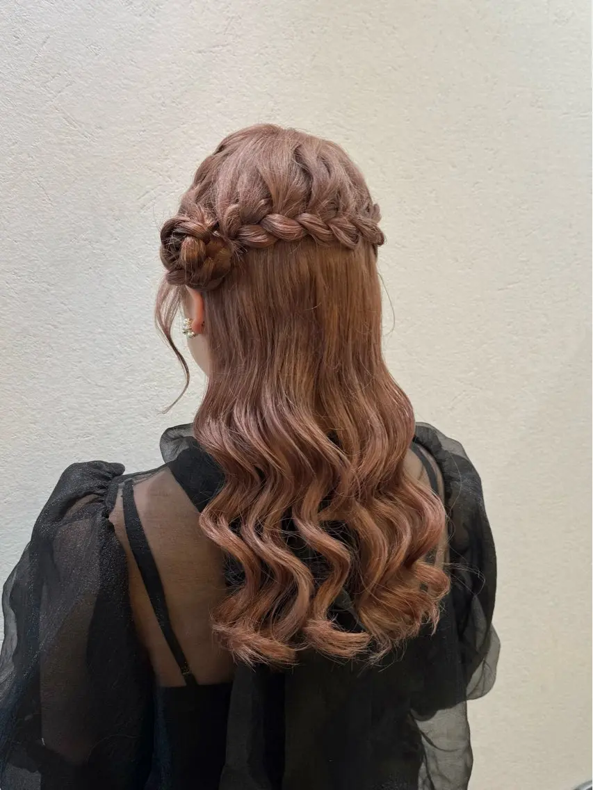 セミロング ヘアアレンジ ヘアセット 縮毛矯正/エクステ /艶カラー/ヘアメのヘアスタイル