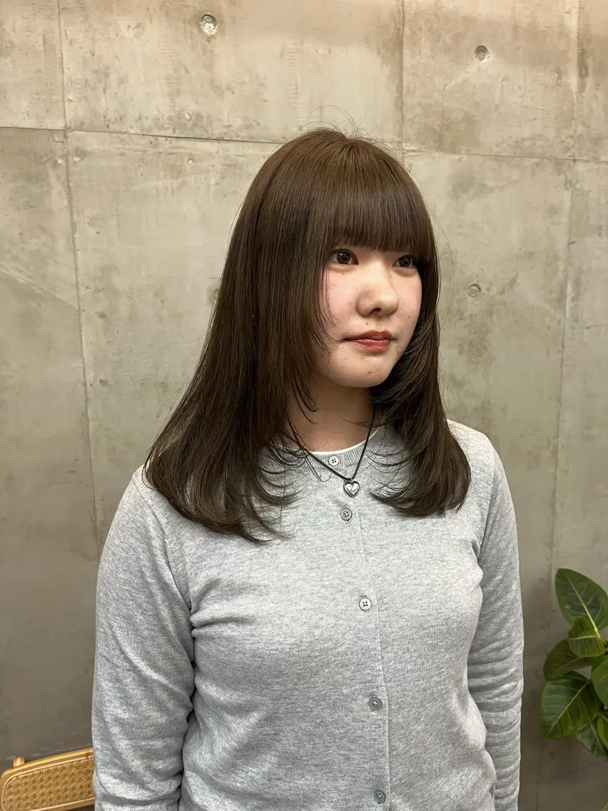 ロング カラー 顔周りカット 韓国風ヘア 似合わせカット カット 🤎𝐌𝐚𝐨⌇ お悩み解決美容師🤎のヘアスタイル