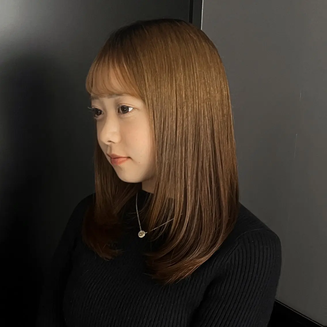 ミディアム 顔まわりレイヤー レイヤーカット カット トリートメント ハッシュカット/ ハイトーン☻miyuのヘアスタイル