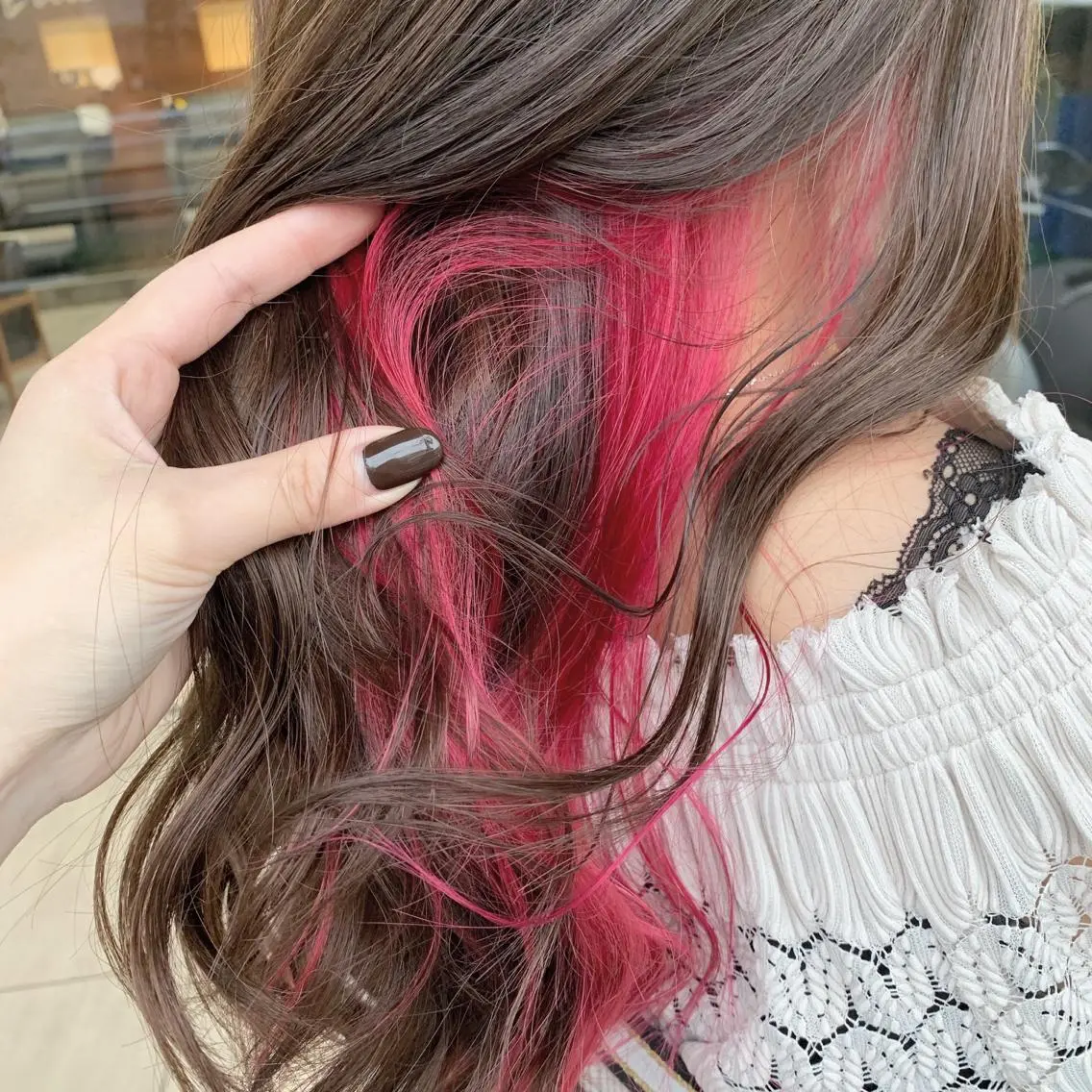 ロング ヘアカラー レイヤー/艶髪カラー 森本くるみのヘアスタイル