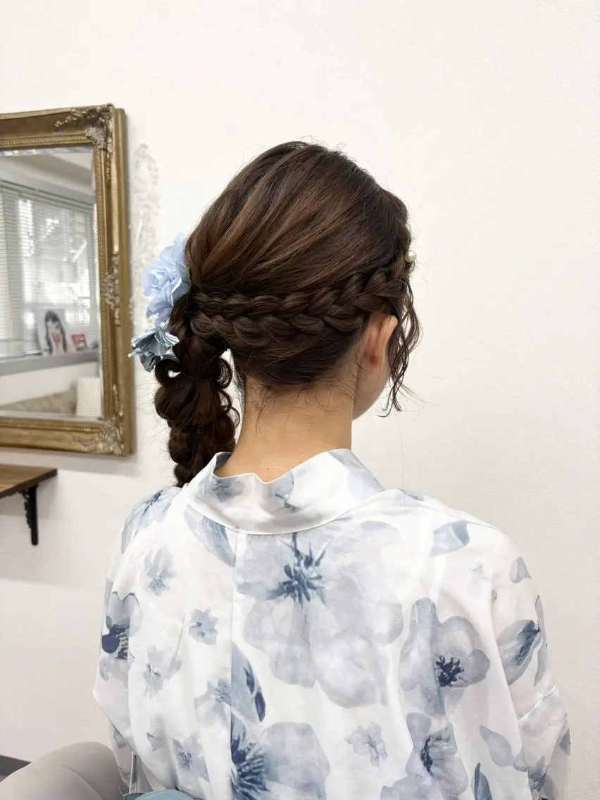 ヘアアレンジ 浴衣 ヘアセット ヘアサロン ミカヅキのヘアスタイル