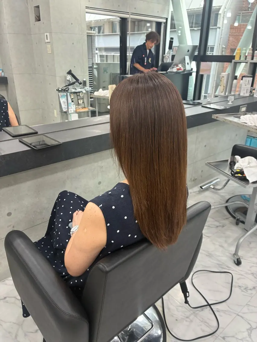 ロング カット ヘアカラー トリートメント Endearing 🌟銀座のヘアスタイル