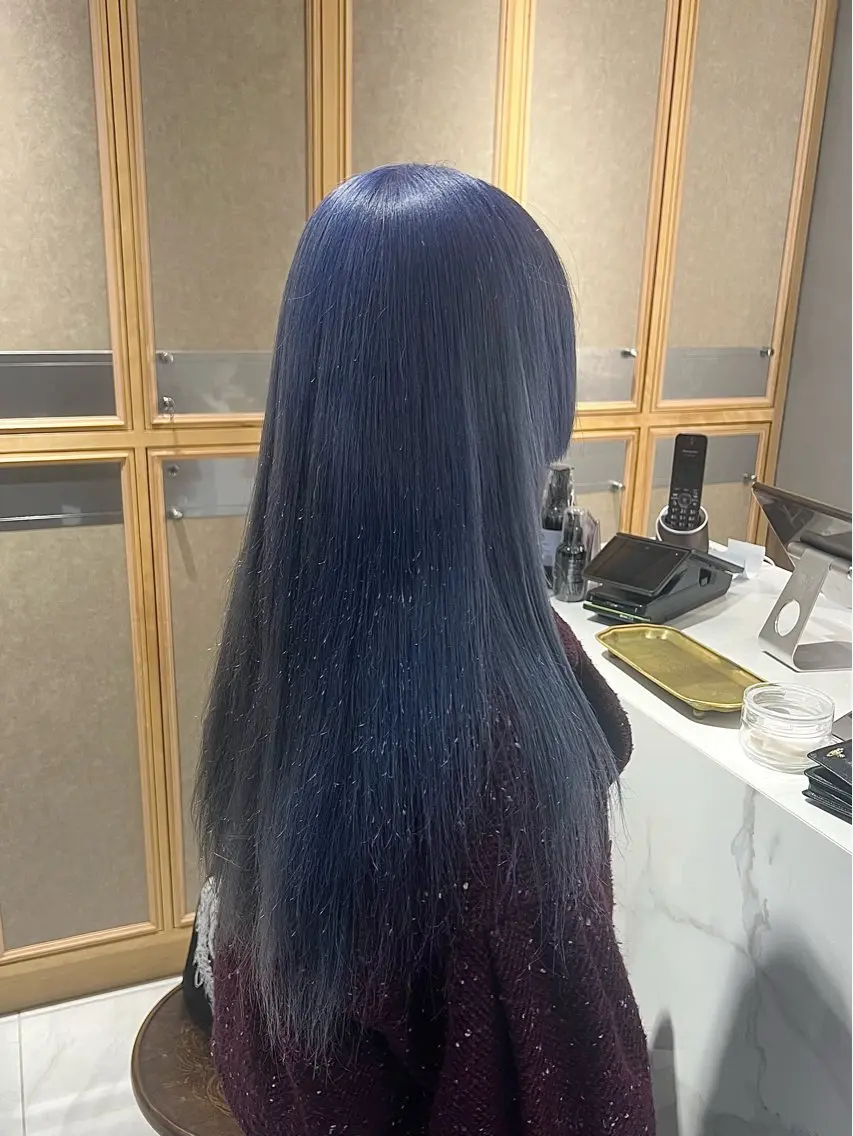ロング ヘアカラー トリートメント ヘッドスパ ブリーチ/ブラウン 🤎MIREのヘアスタイル