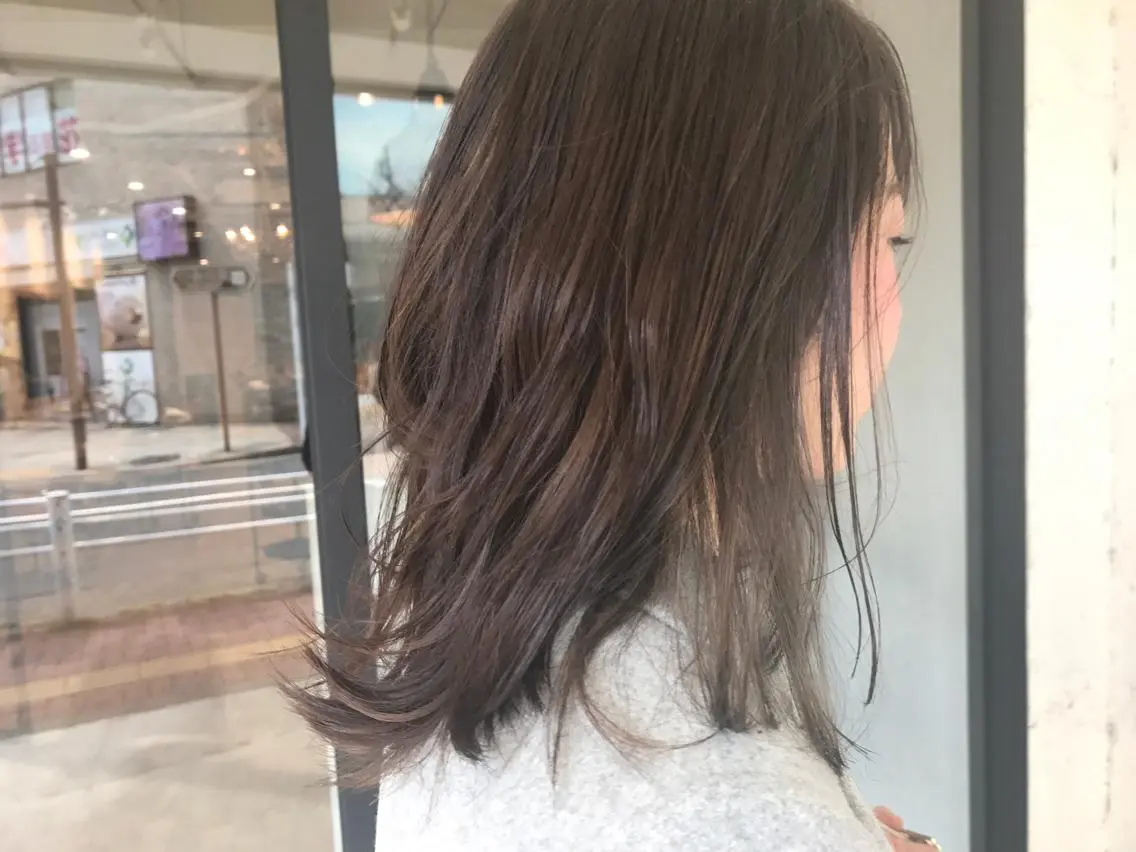 ミディアム オリーブ透明感カラー 表参道/MIKUのヘアスタイル