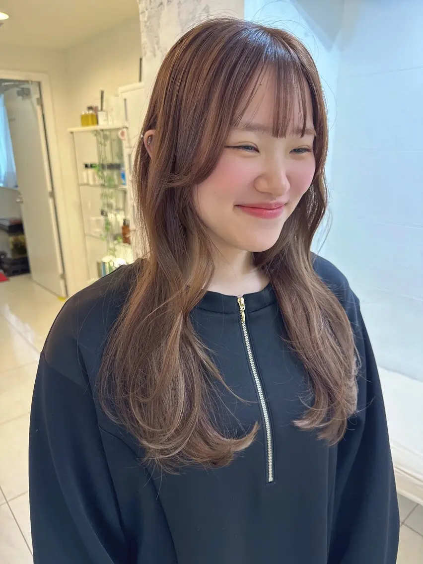 セミロング 韓国風ヘア レイヤーカット カット トリートメント 透明感カラー🫧ヘア セット🫧松本菜月の眉毛・アイブロウイメージ