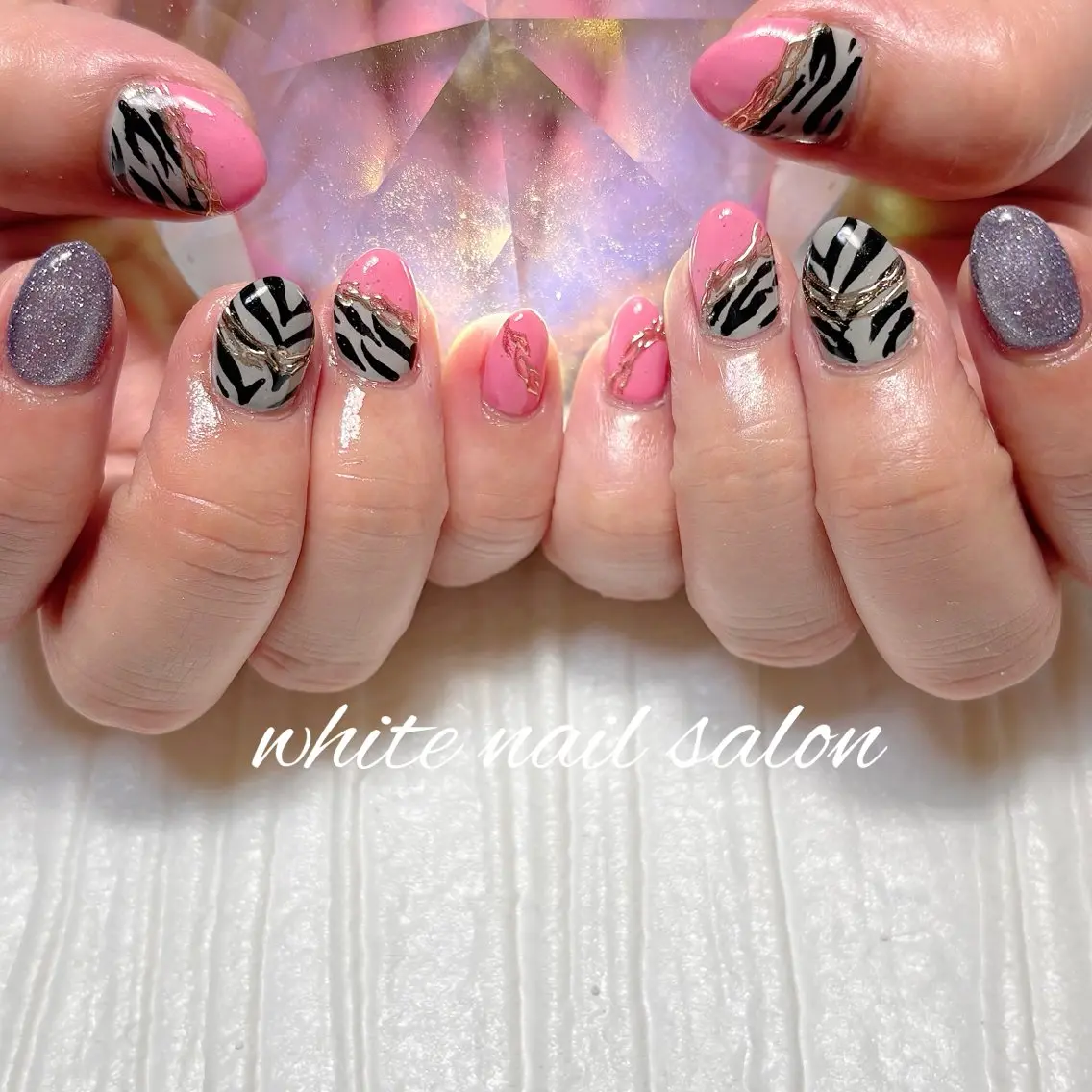 ネイル フットネイル ラメ(グリッター) ハンドネイル white nail salonのネイルデザイン