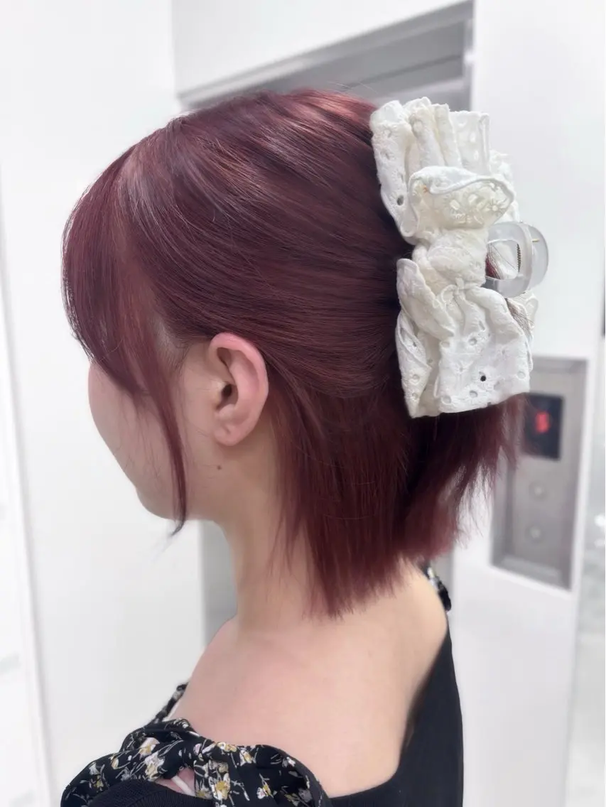 カラー ブラウンカラー 透明感カラー ピンクカラー ボブ ヘアカラー 艶カラー💞 amiのヘアスタイル
