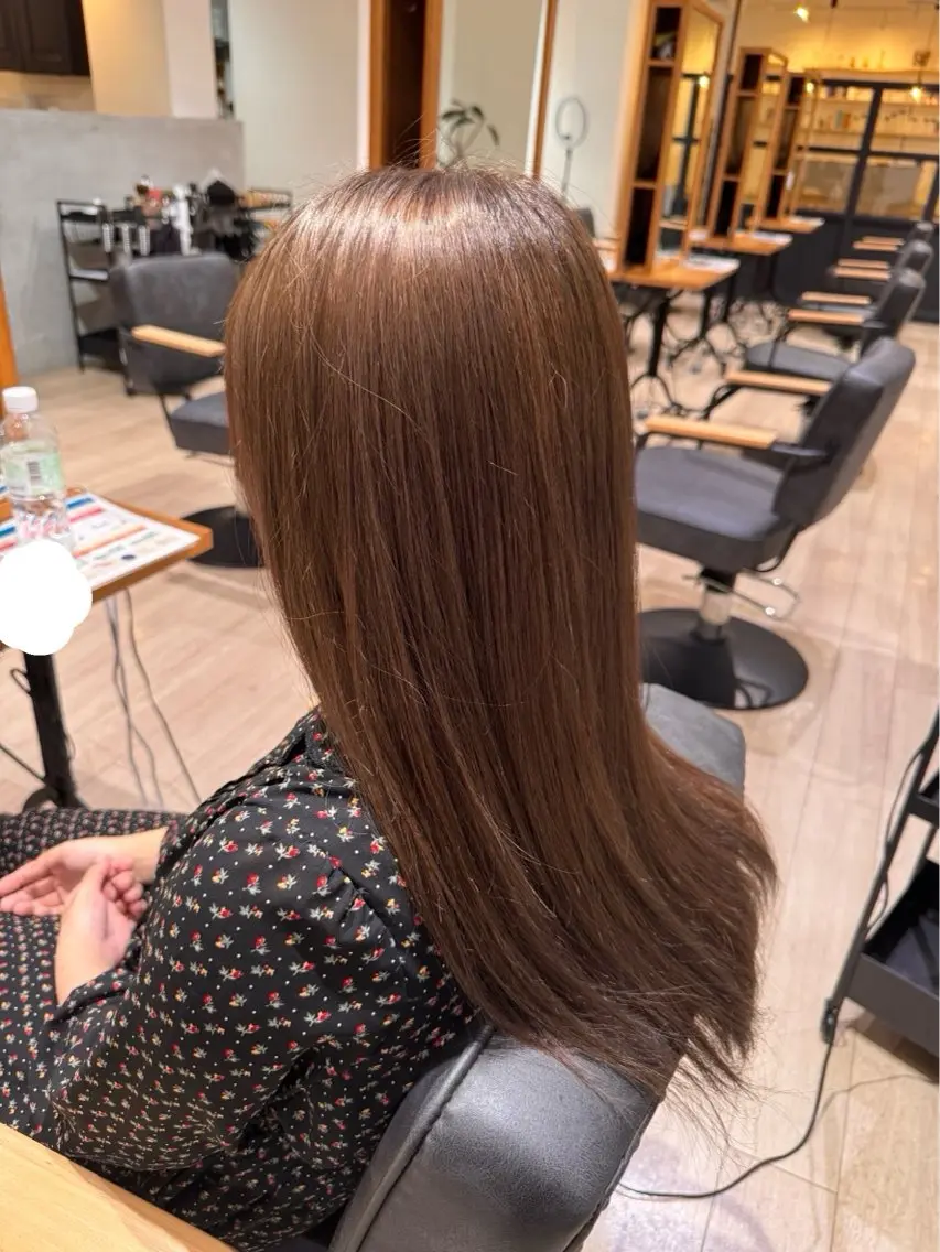 ロング カラー グレージュ 髪質改善 ロング 蒲 悠聖のヘアスタイル