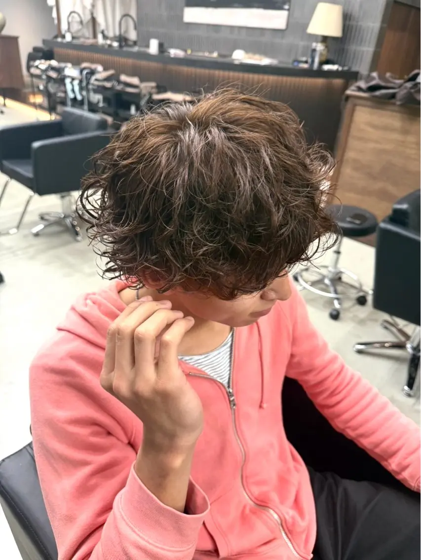 カラー パーマ メンズ メンズパーマ メンズパーマ特化 sayoのヘアスタイル