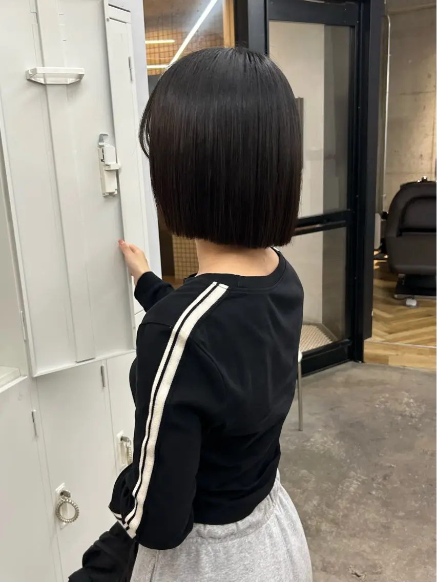 ミディアム ハルカ 縮毛矯正🧤 レイヤーモデル募集のヘアスタイル
