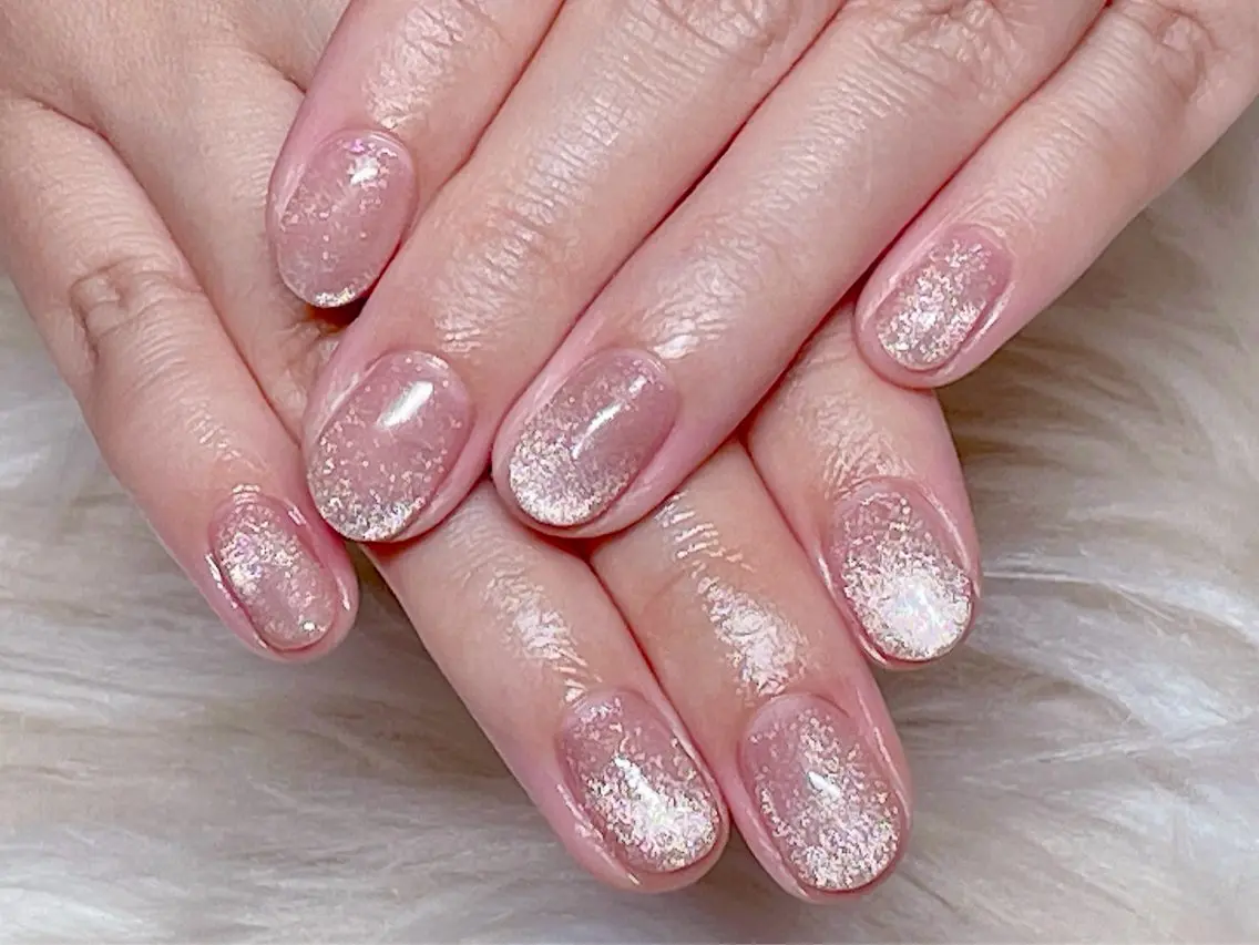 ネイル 長さ出し フレンチネイル ジェルネイル グラデーション 韓国ネイル ハンドネイル Nail&eye Belire 新宿のネイルデザイン