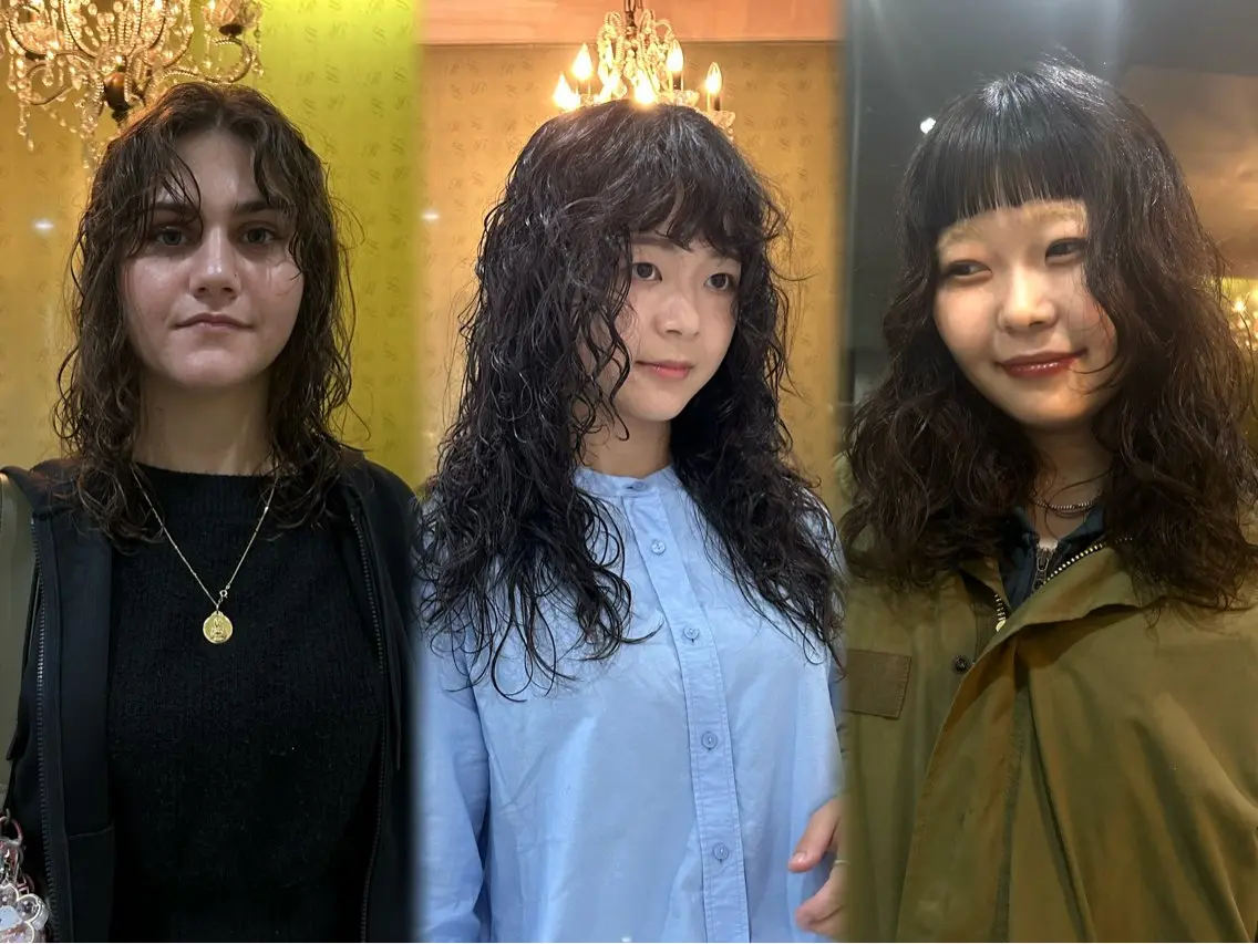 ミディアム パーマ ミディアムパーマ カット ヘアカラー パーマ トリートメント 似合わせパーマ/ メンズパーマ/しゅうのヘアスタイル