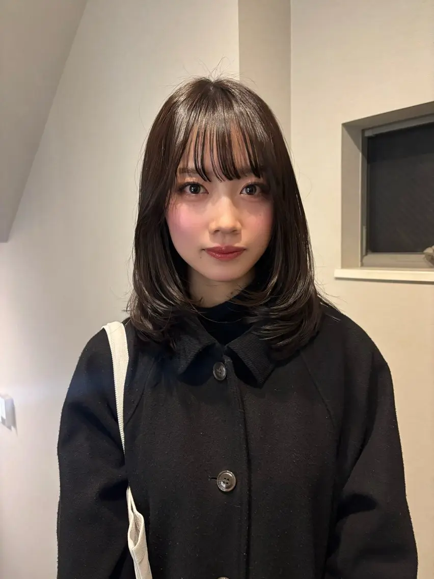 ミディアム カラー ミディアムレイヤー レイヤーカット カット ヘアカラー トリートメント レイヤーカット🎀 kanaのヘアスタイル