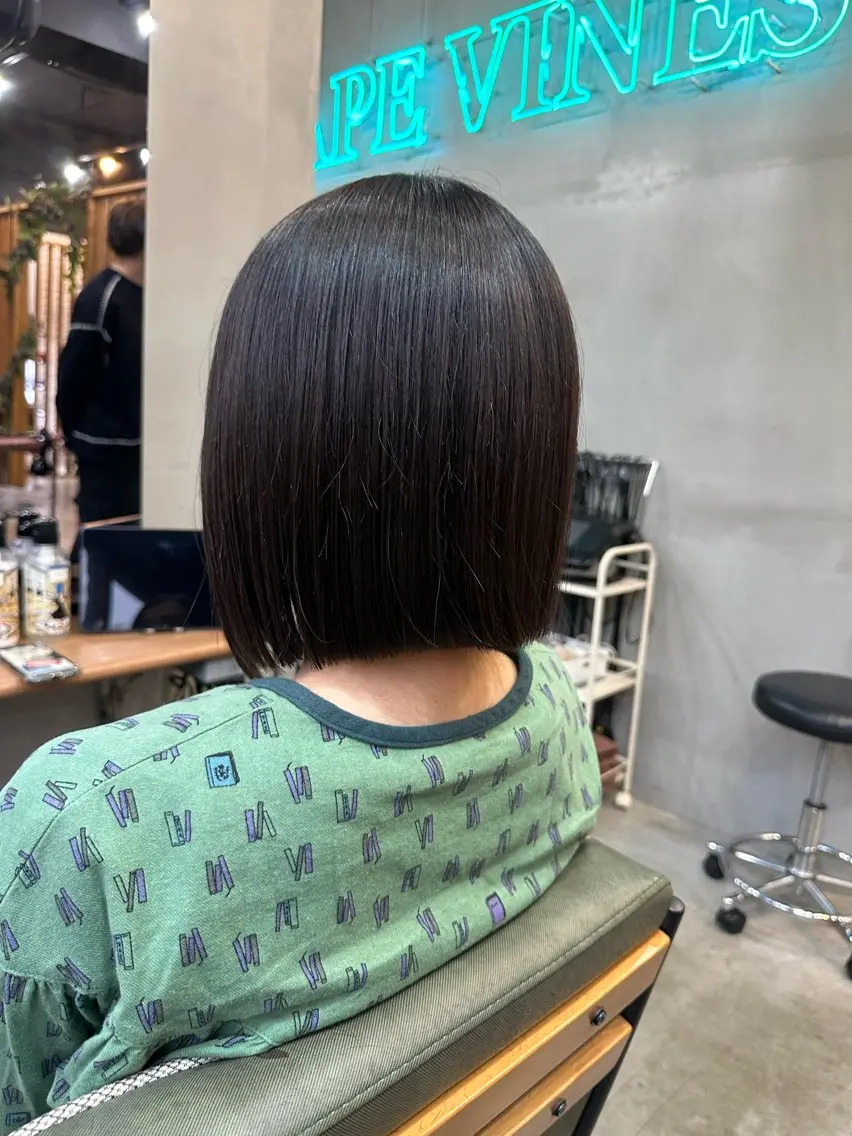 ミディアム カラー 切りっぱなしボブ ボブ 山田 翔夢のヘアスタイル