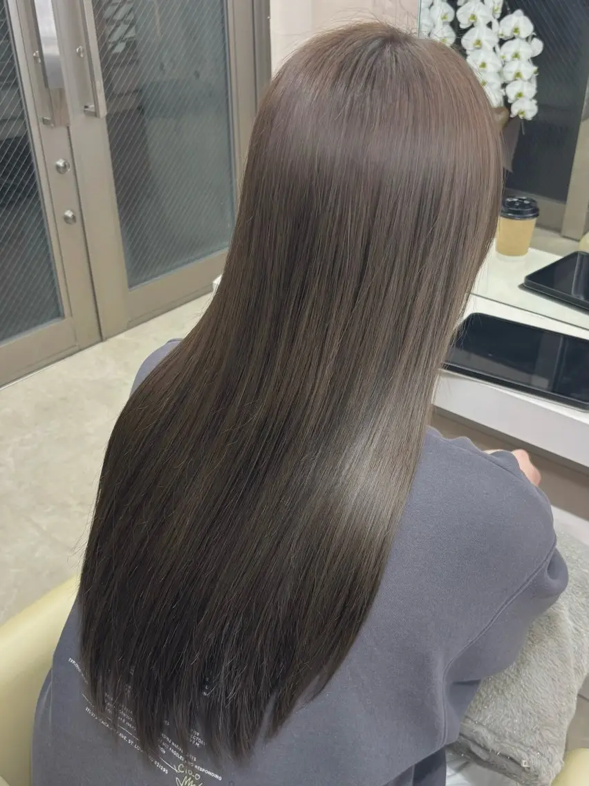 ロング カラー ヘアカラー トリートメント XELM高崎 nearaのヘアスタイル