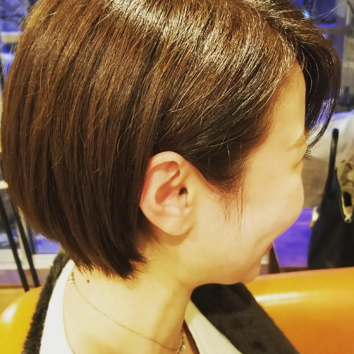 ショート カラー アディクシーカラー バレイヤージュ イルミナカラー 外国人風カラー レイヤーカット カット ヘアカラー トリートメント spa hair ark 富井直美のヘアスタイル