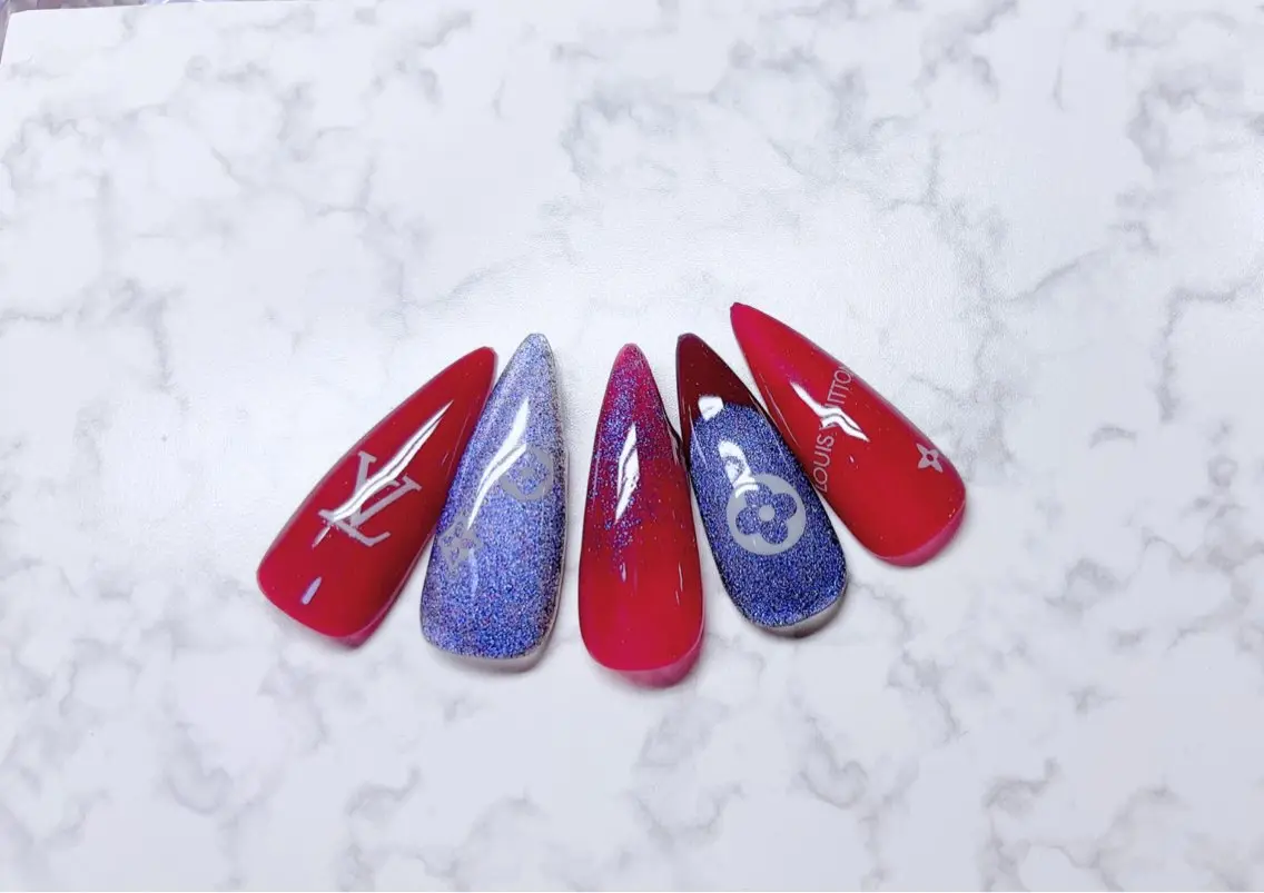 ネイル ハンドネイル H3 Nail Tsuki🦋💙のネイルデザイン