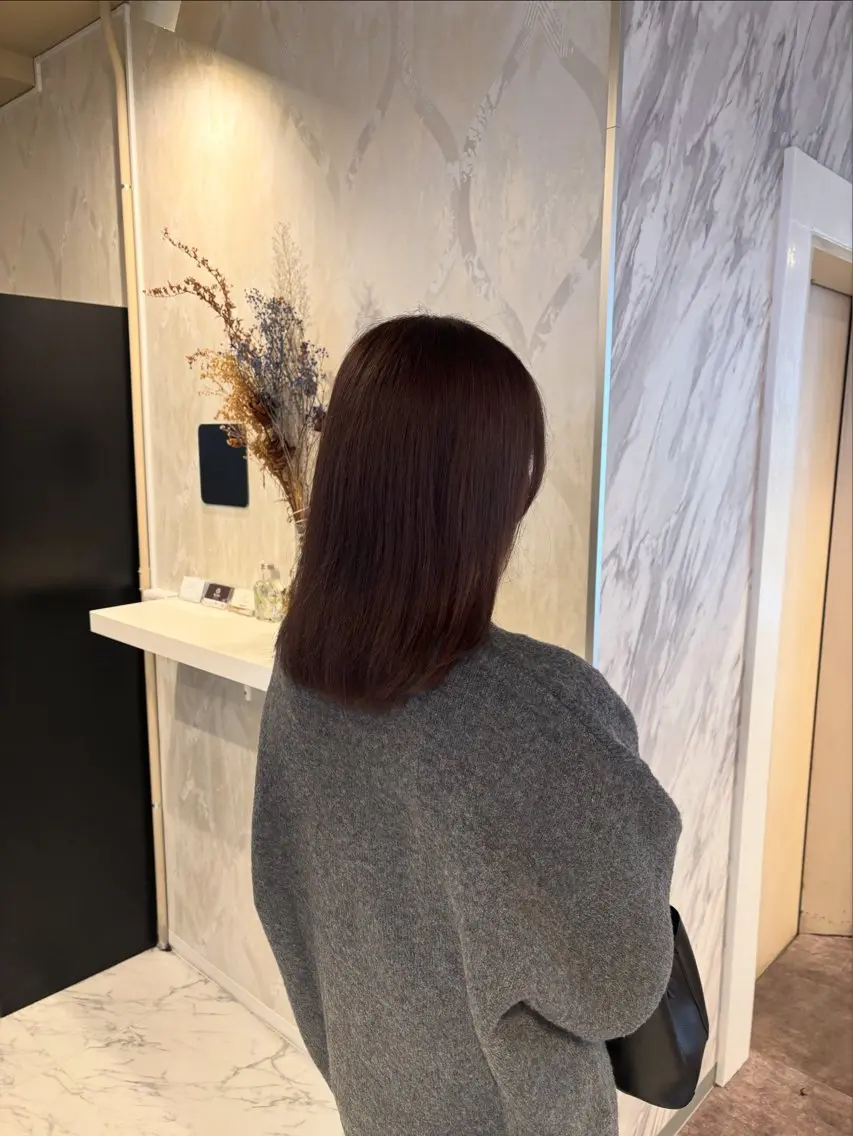 ミディアム カラー ブラウンカラー ココアブラウン カット ヘアカラー バッサリカット募集中 星川まお𝜗𝜚のヘアスタイル