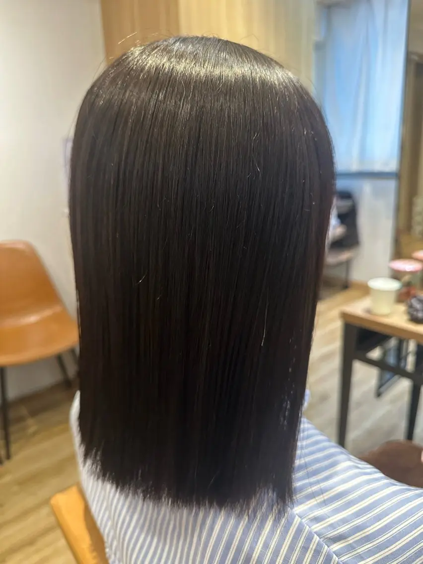 ミディアム パーマ 縮毛矯正 トリートメント ✨✂️Nori ✂️✨のヘアスタイル