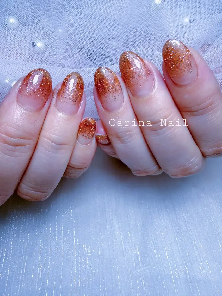 ネイル グラデーション ラメ(グリッター) ラメグラデーション Carina Nailのネイルデザイン