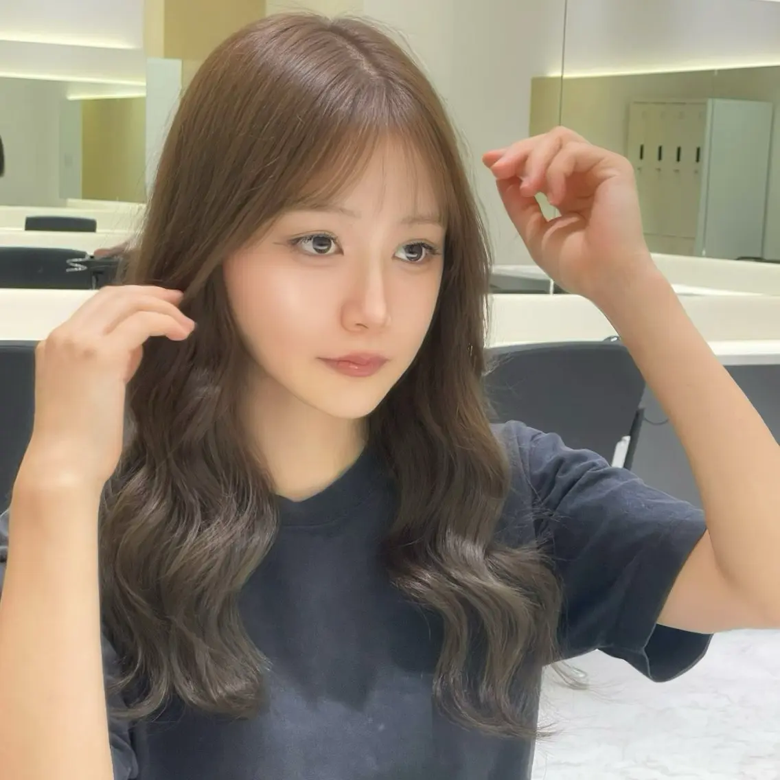ロング 石崎 はるかのヘアスタイル