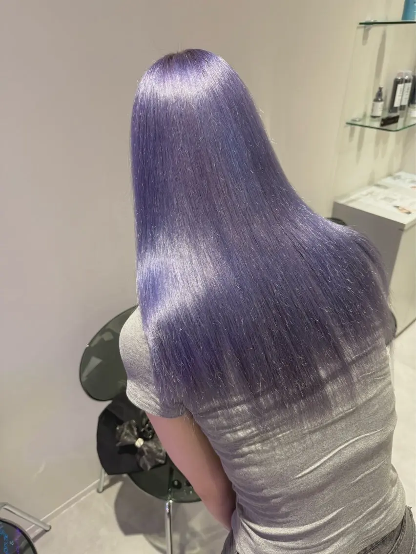 ロング カラー ヘアカラー トリートメント 🦄ハイトーンカラー 🦄まるおしょうのヘアスタイル