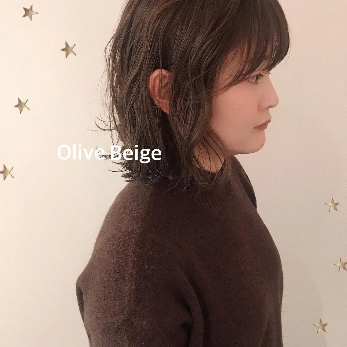 ミディアム カラー カット ヘアカラー 市川 千夏のヘアスタイル