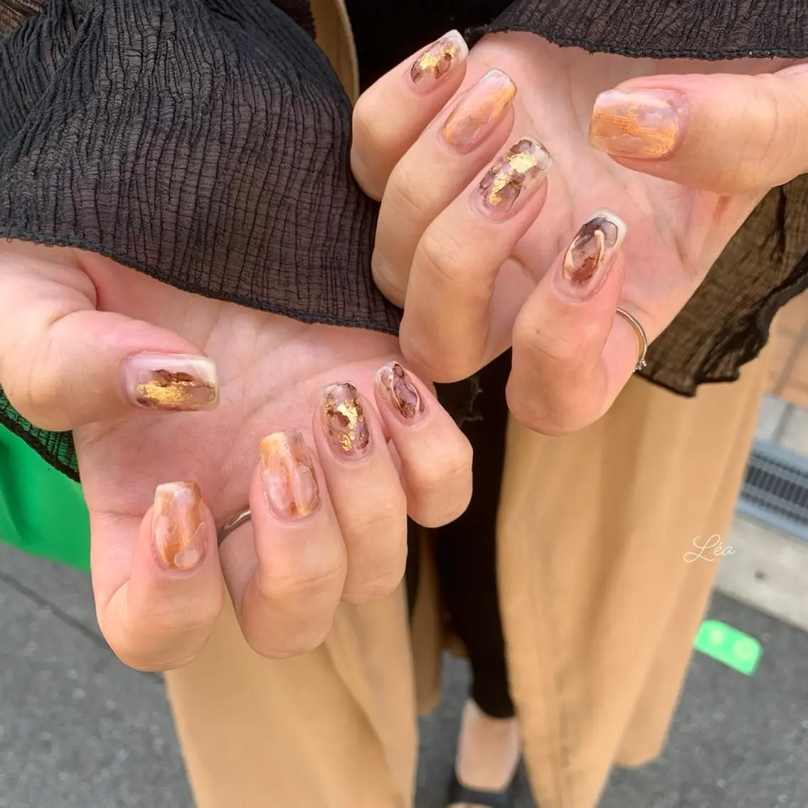 ネイル ジェルネイル パラジェル ソフトジェル Léa nailのネイルデザイン