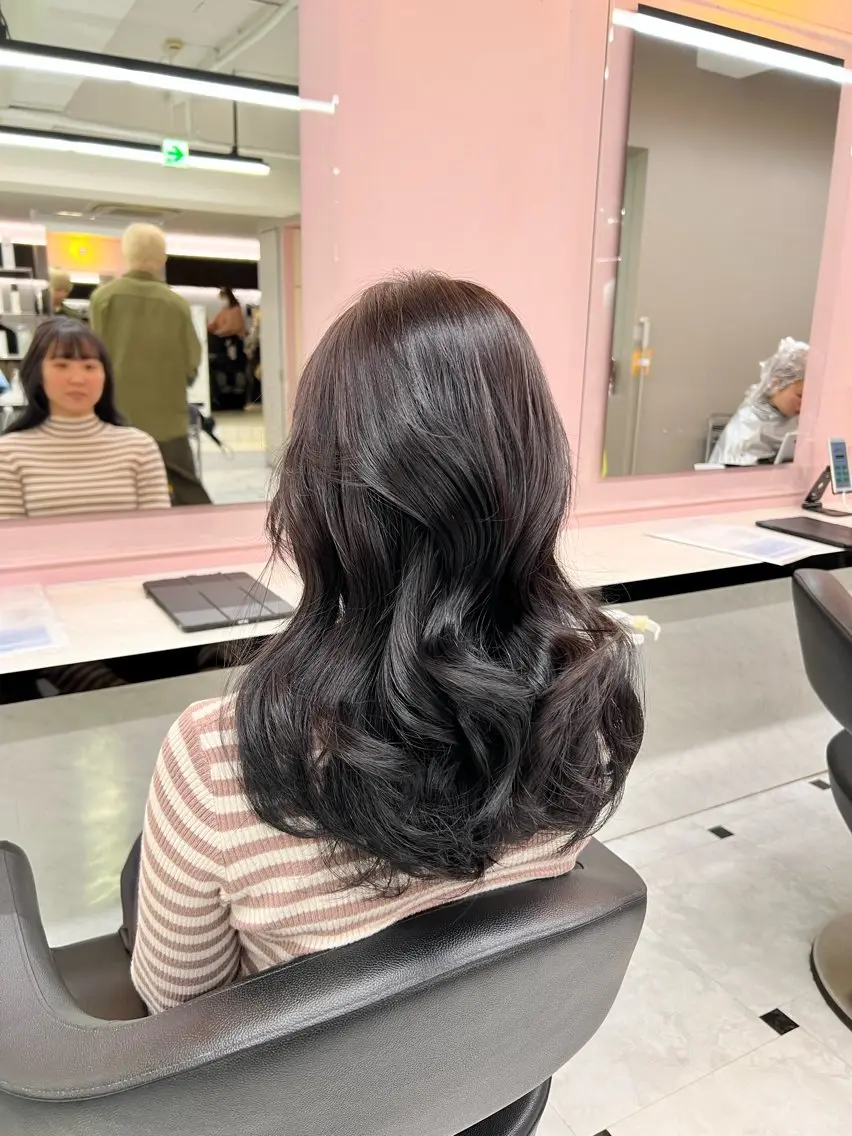 ロング カット ヘアカラー トリートメント ヘアセット ケアブリーチ/まつパ マツエク/sEnAのヘアスタイル