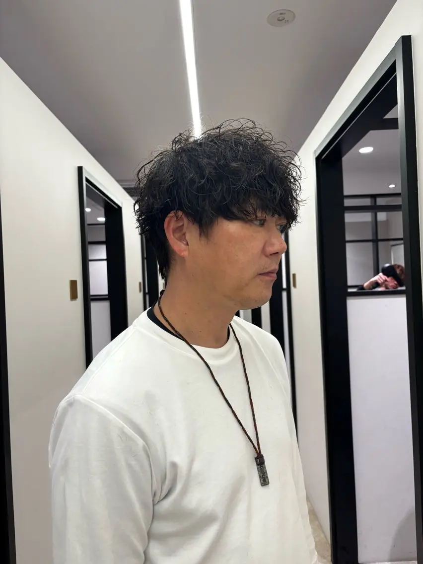 パーマ メンズ カット パーマ 平日モデル価格あり メンズ人気/水橋柊太のヘアスタイル