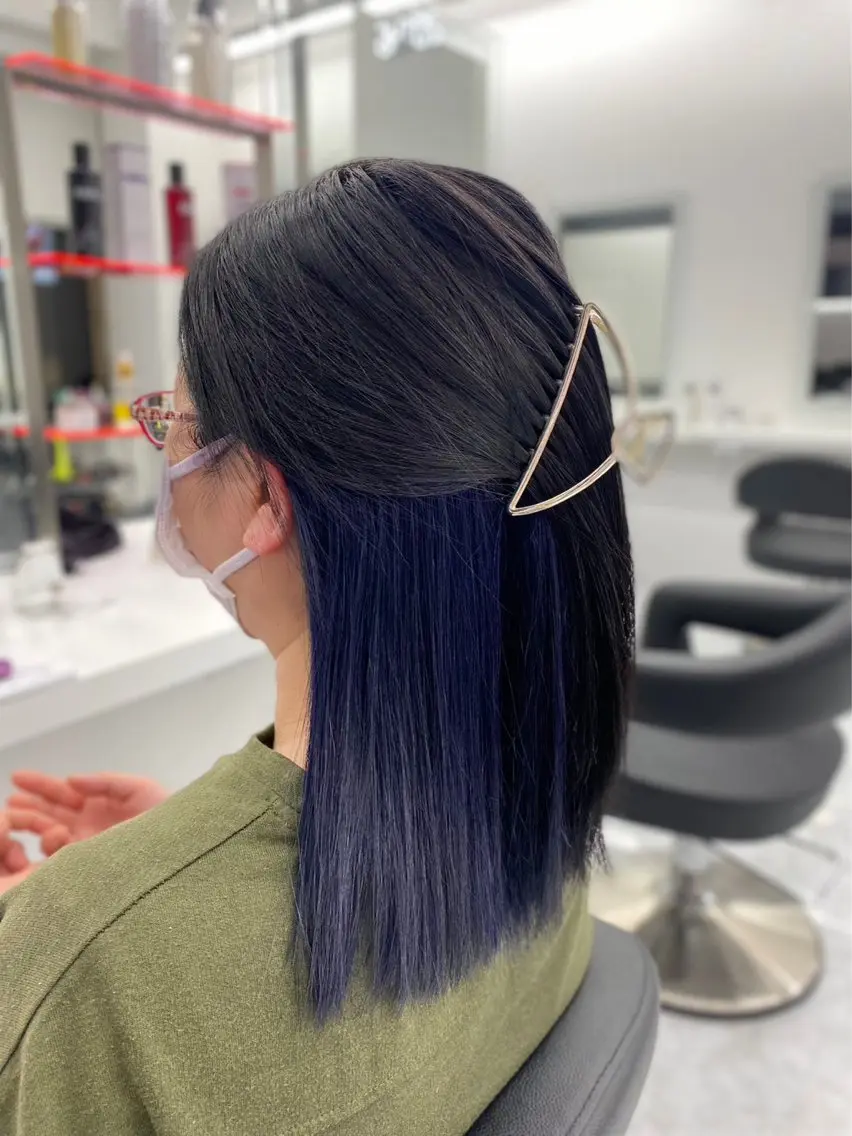 セミロング カラー ヘアアレンジ ヘアカラー トリートメント 💖似合わせカラー レイヤー💖縮毛矯正のヘアスタイル