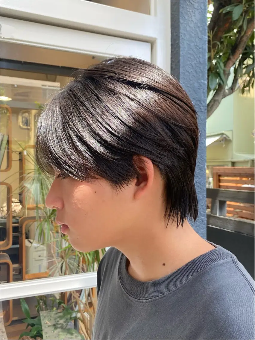 ミディアム メンズ メンズウルフカット ウルフカット カット ♤メンズ✖️パーマ♧ 第十 和博のヘアスタイル