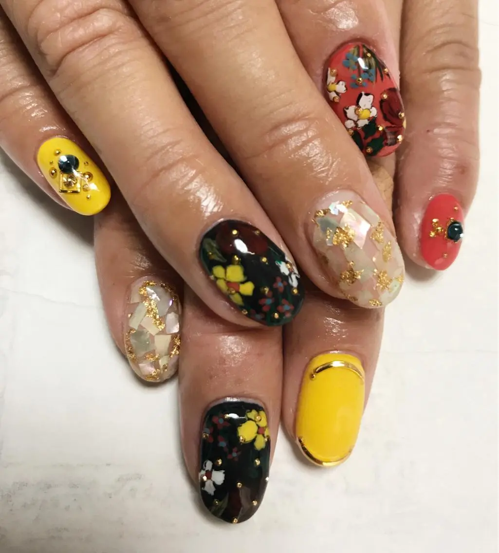 ネイル アートネイル nail salon en familleのネイルデザイン