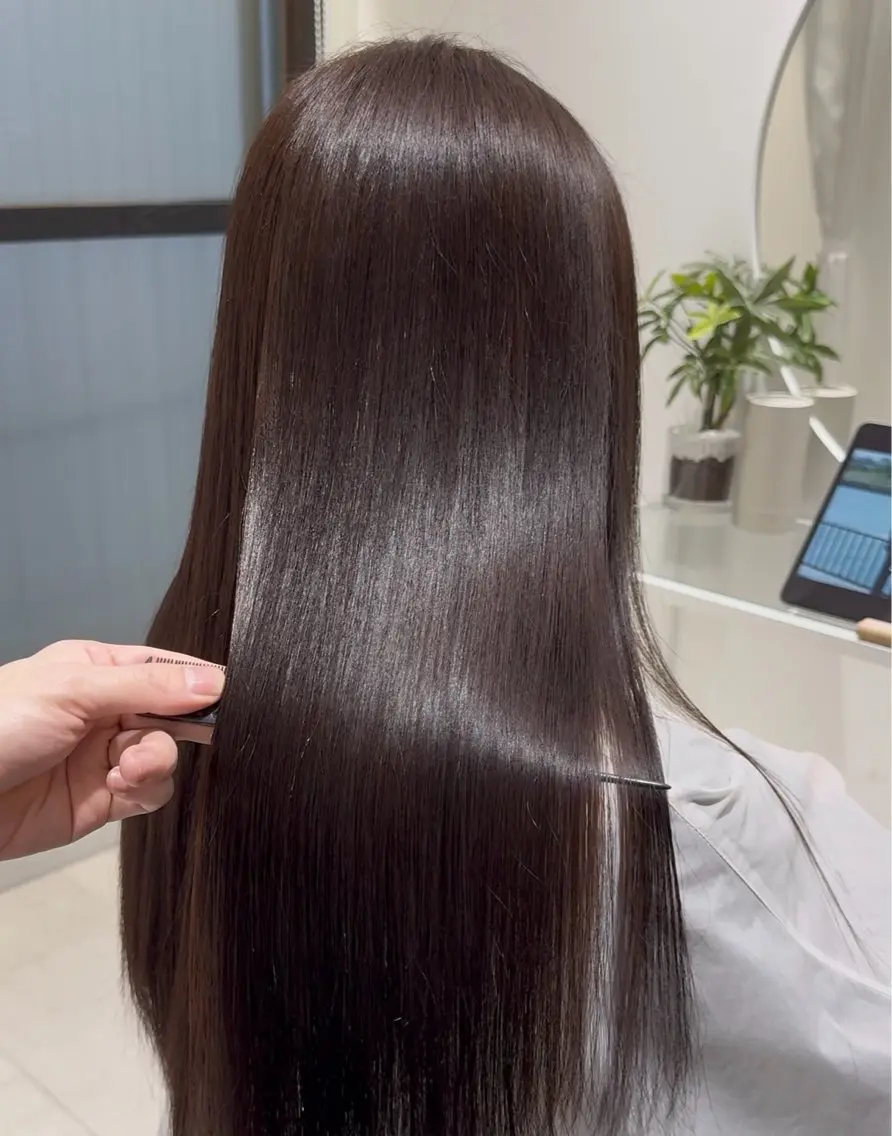 ロング 縮毛矯正 トリートメント 相馬大希　髪質改善 縮毛矯正のヘアスタイル