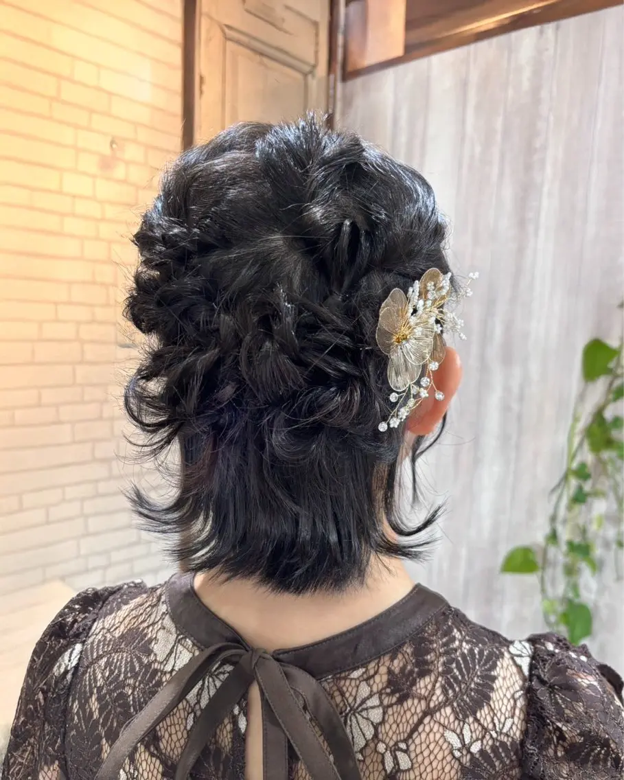 ミディアム ヘアアレンジ ヘアセット 垢抜けメイク✖️盛れ るヘア/SAORIのヘアスタイル