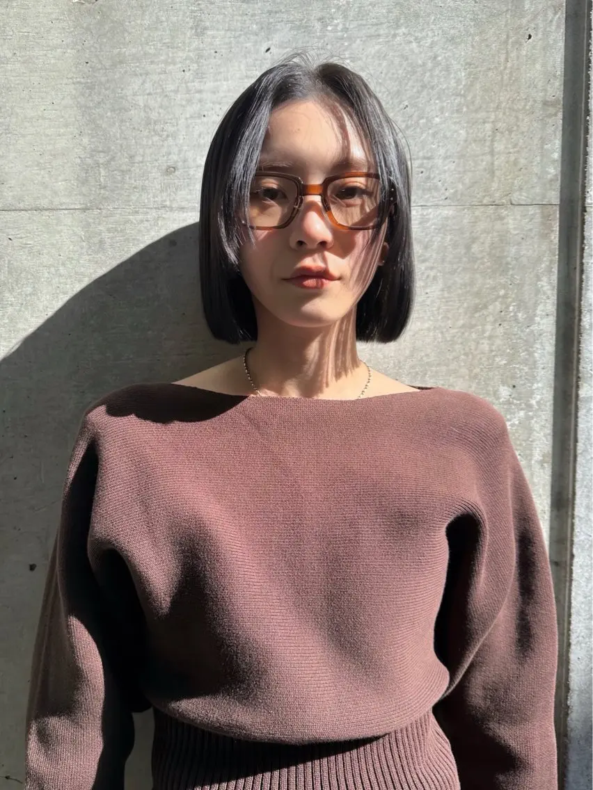 ミディアム ボブ カット ヘアカラー トリートメント Manaka🟤 今泉　Musiiikのヘアスタイル