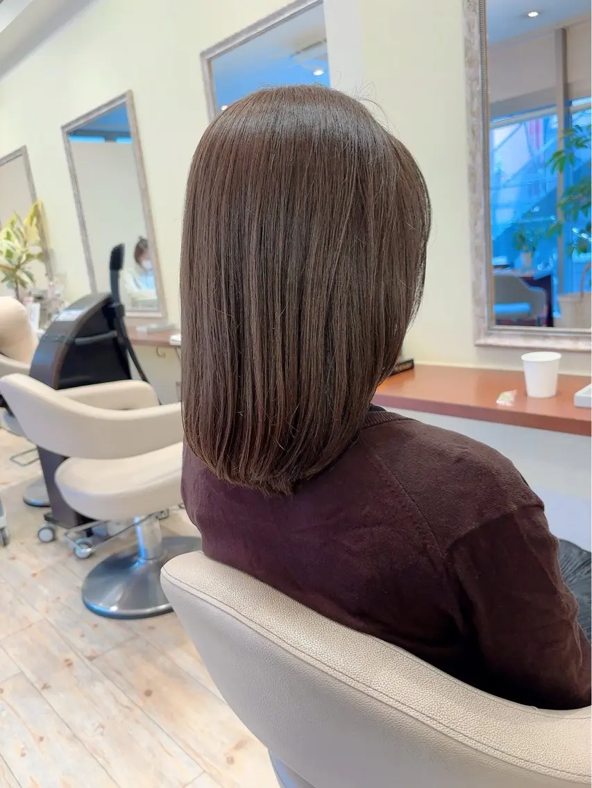 ミディアム カラー ボブ カット ヘアカラー 🥀Takumi 🥀二子玉川のヘアスタイル