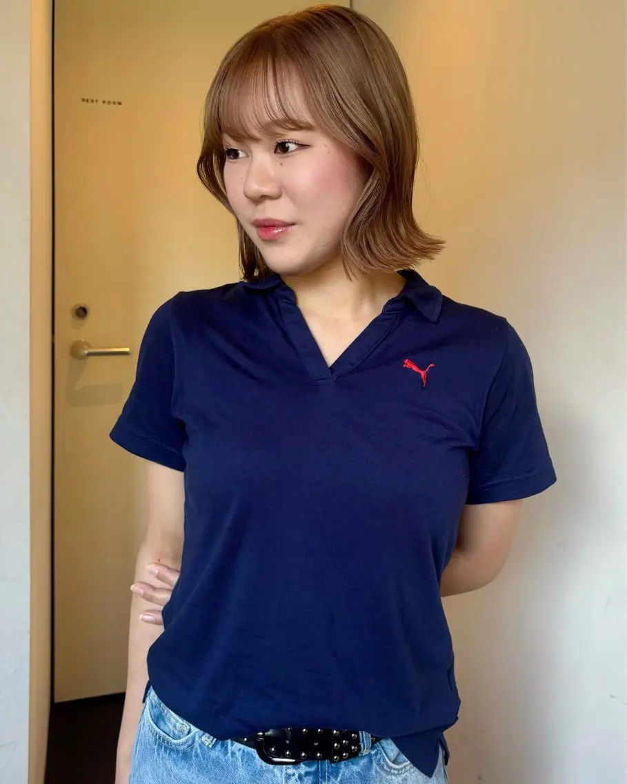 ミディアム カラー ナナ 福岡美容室のヘアスタイル