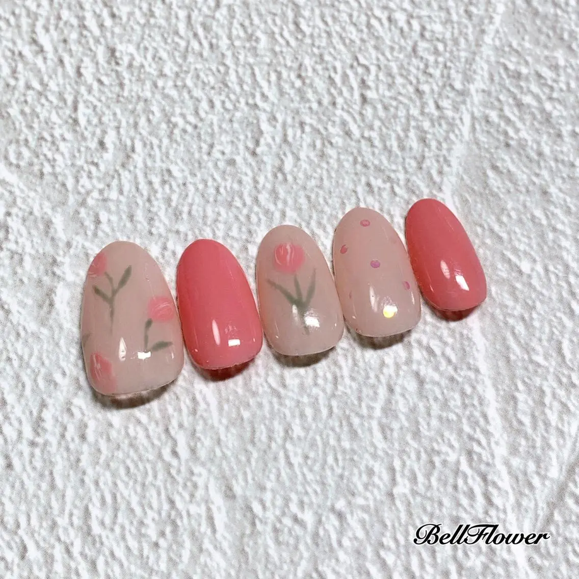 ネイル ハンドネイル Bell Flowerのネイルデザイン