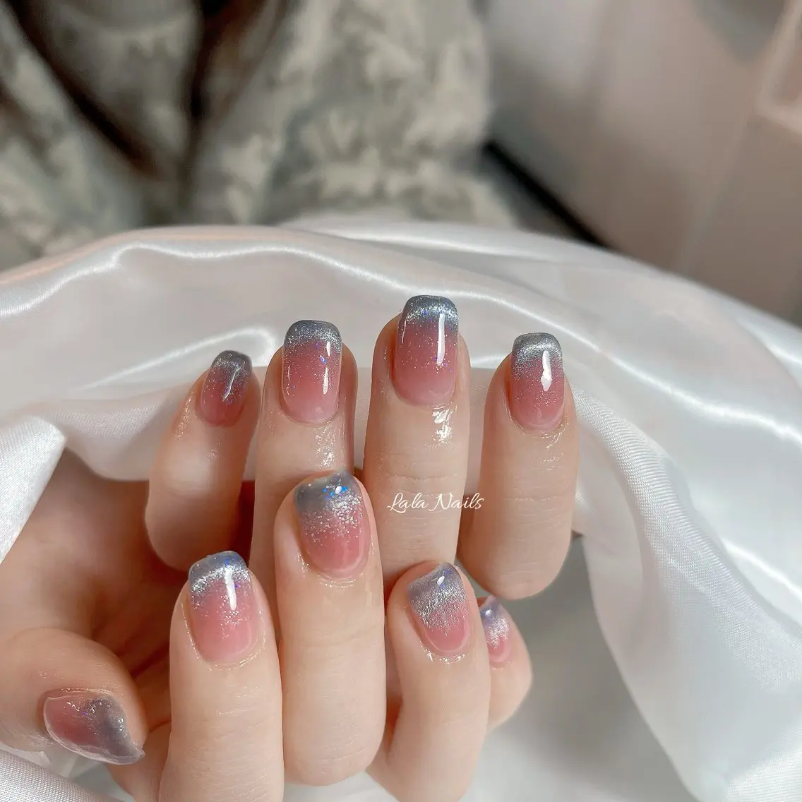 ネイル アートネイル チークネイル 長さ出し フレンチネイル グラデーション Akina Nail 亀戸のネイルデザイン