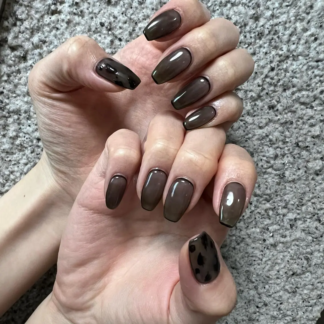 ネイル アニマル柄 アートネイル フラワーネイル ジェルネイル 韓国ネイル ハンドネイル フットネイル nail salon mieux(ミュー)のマツエク・マツパデザイン