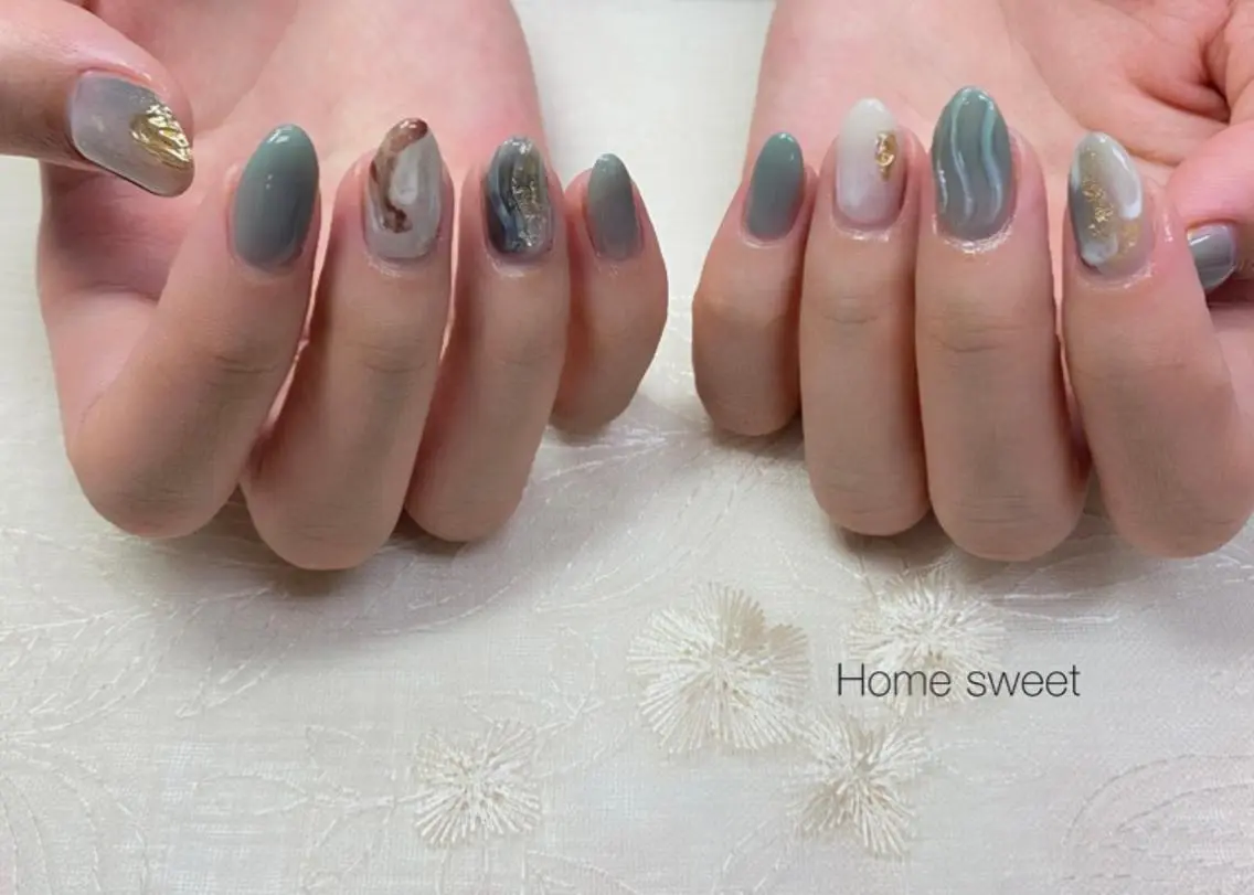ネイル ニュアンスネイル ショートネイル. Home sweetのネイルデザイン